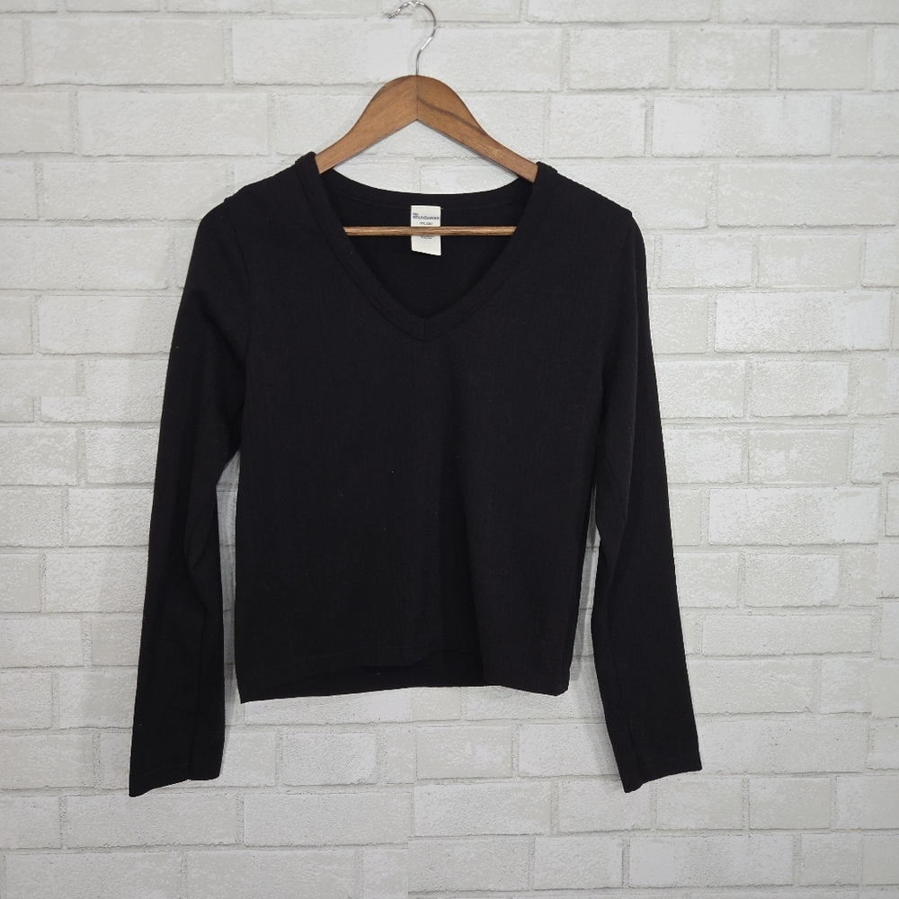 No Boundaries plain black long sleeve top